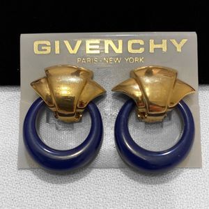 NWT Vintage Givenchy Gold And Blue Earrings